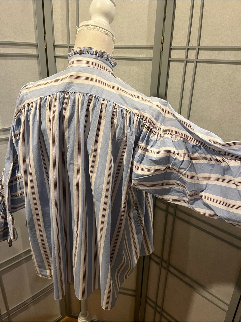 Anthropologie Maje “Lavia” Oversize Ruffle-Collar Blouse Size Fr 1 Small - Picture 8 of 12